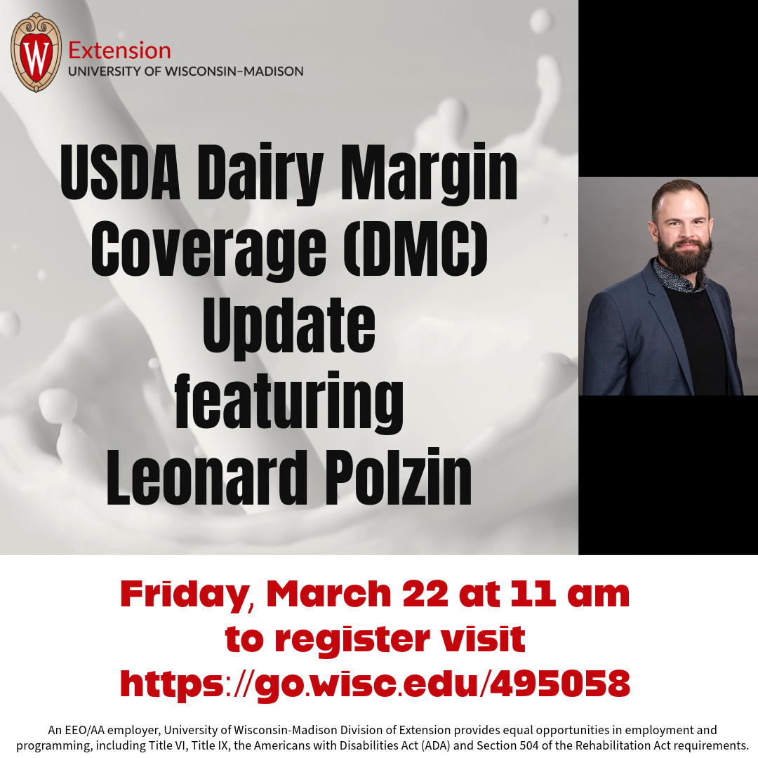 Extension will host a usda dairy margin coverage program update dairy