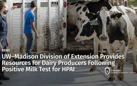 UW–Madison Division of Extension Provides Resources for Dairy Producers Following Positive Milk Test for HPAI